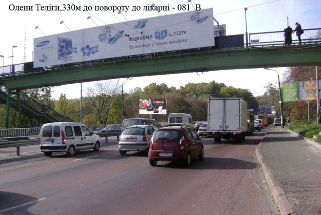 Щит 6x3,  Елены Телиги,330м до поворота до Кириловской церкви