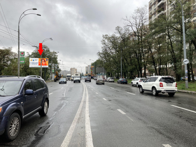 Щит 6.1x3.14,  просп. Правди, 76 (ТЦ Ретровіль, ЖК Варшавський)