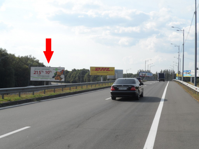Щит 9.6x3.8,  Бориспільське шосе, поворот до Києва