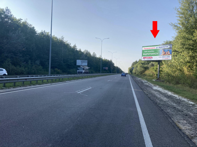 Щит 6x3, ул. Богатирская, Киев, Р-69, 1400 м от черты города (трасса в сторону Межигорья, зоопарк "12 месяцев") / выезд из Киева (Оболонь) Щит 6x3, ул. Богатирская, Киев, Р-69, 1400 м от черты города (трасса в сторону Межигорья, зоопарк "12 месяцев") / выезд из Киева (Оболонь)